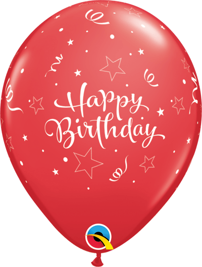 Happy Birthday Red Latex Balloon